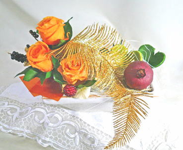 �I�����W�̃o���ƁA�U�N���̃v���U�A�����W